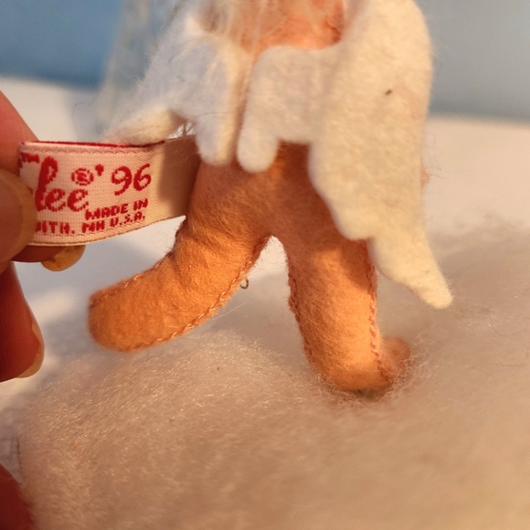 95 96 Annalee Angel French Horn Sitting on Cloud and Christmas Tree Ornament 90s - Picture 5 of 5